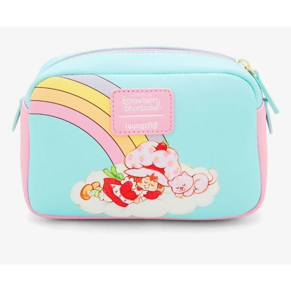 NEW‎ Loungefly Strawberry Shortcake & Friends Rainbow Cosmetic Bag Makeup Travel